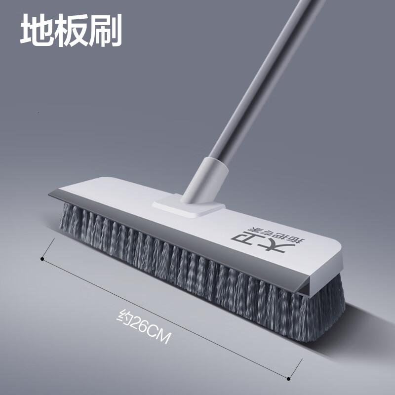 大卫卫生间地板刷洗地刷子浴室地缝隙刷瓷砖长柄洗墙厕所清洁神器 地板刷高清大图