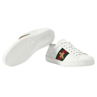 古驰(GUCCI) 白色皮革男士休闲/运动鞋 小白鞋 印花白鞋 473762-A9L60-9067