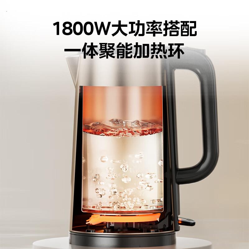 美的(Midea)电热水壶家用2L大容量316L全钢水路一体无缝内胆双重防烫钢身烧水壶MK-SH20M121高清大图