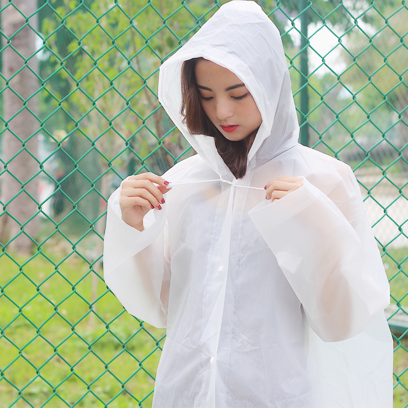 儿童款黄色均码旅行非一次性雨衣防护服成人旅游透明便携雨衣女户外