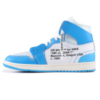 Air Jordan 1 offwhite UNC AJ1联名鞋男子篮球鞋北卡蓝/AQ0818148