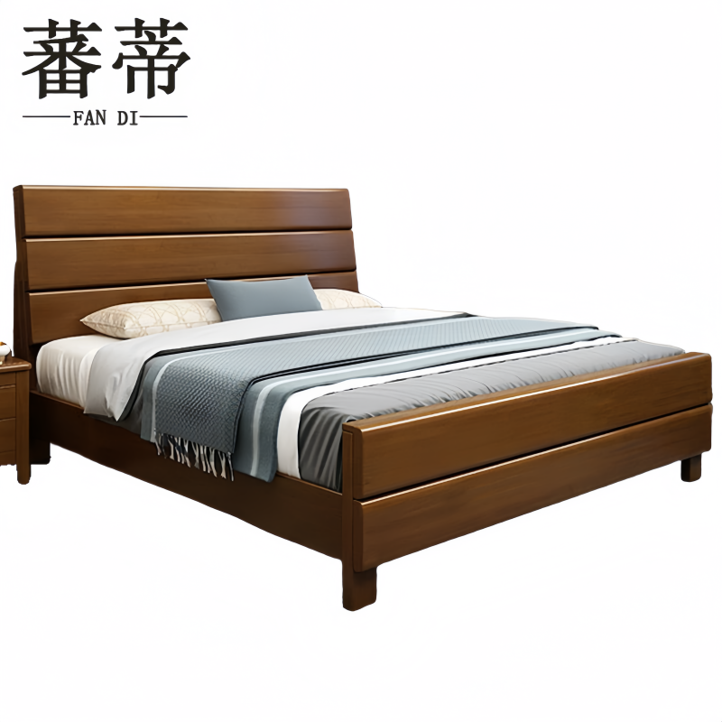 蕃蒂木质床1.2m*2m张高清大图