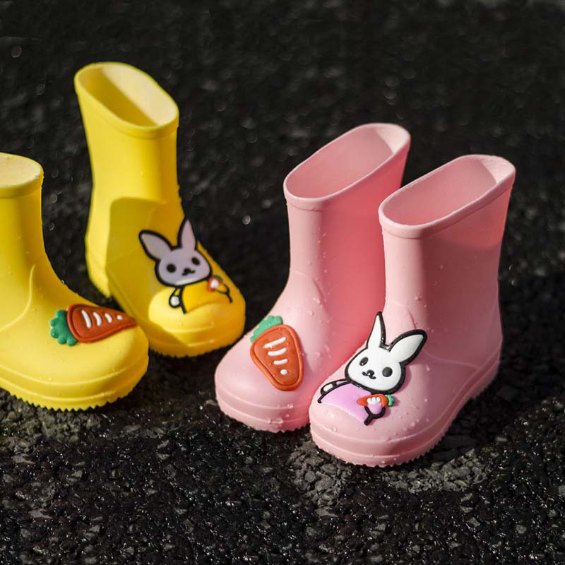 儿童雨鞋112男女童雨靴小童中大童防滑孩子水鞋幼儿园小学生公主莎丞