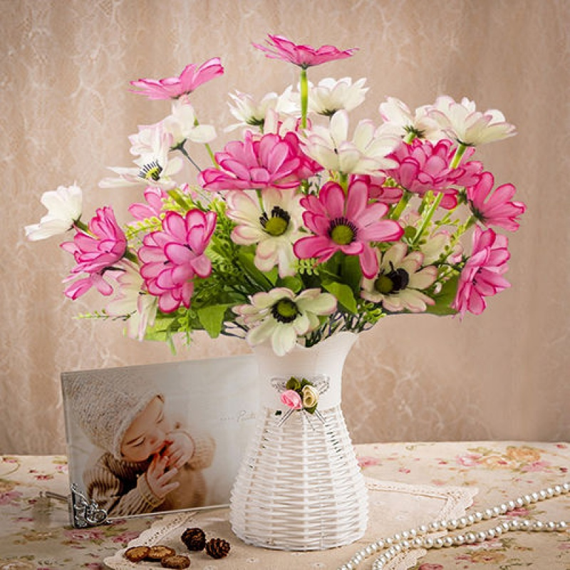 假花装饰仿真花摆件田园风格客厅餐桌绢花套装假花卉仿真花束盆栽