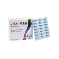 HEXAL德国奥利司他排油丸胶囊 瘦身塑身排油素瘦腿霜膳食营养补充剂 排油丸1盒装84粒(1个月的量)
