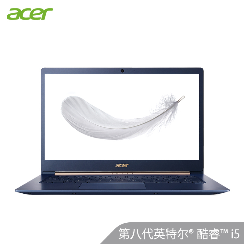 宏碁(acer)宏基蜂鸟SF514第八代英特尔®酷睿™i5 14英寸轻薄本触控本蓝色笔记本电脑(i5-8250U 8G 256GB 指纹识别 多点触控)蓝朋友