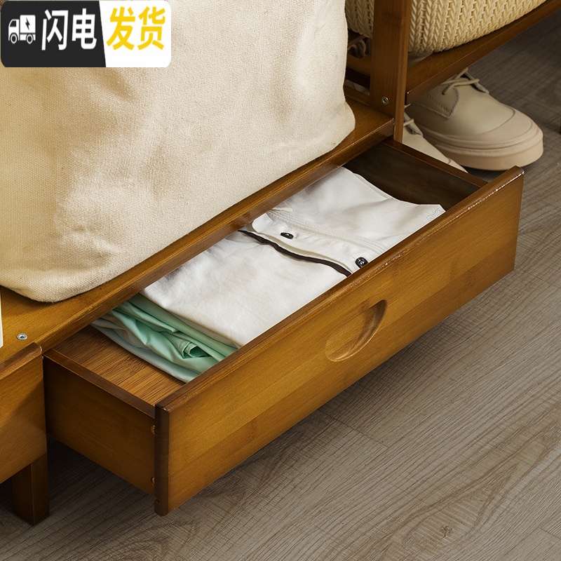 三维工匠衣柜简易布艺加固衣橱实木挂单双人收纳整理储物柜组装宿舍收纳柜高清大图