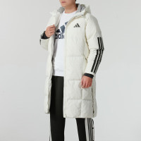 阿迪达斯 （adidas）羽绒服男款女款新款中长款过膝运动外套加厚保暖夹克JG3838 ZP S JG3838/白色