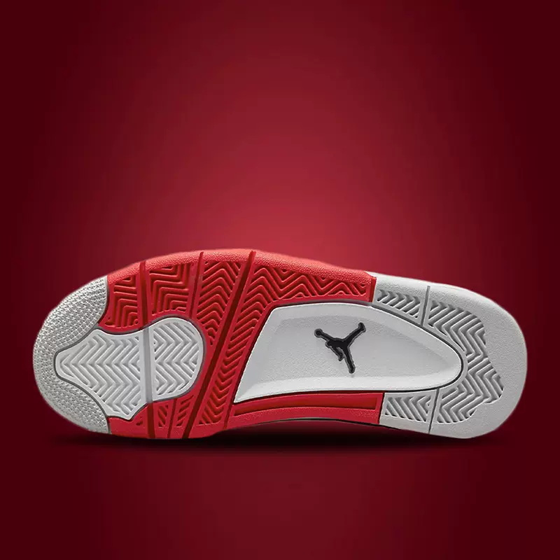 nike耐克air jordan dub zero aj4黑红镭射男子篮球鞋311046-160