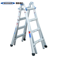 稳耐(WERNER)MT-17CN 1.4米至4.6米 伸缩梯子多功能铝合金工程梯加厚折叠人字梯工业两用梯