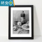 敬平相框挂墙画框装裱a3a4美术作品展示八开8k4k素描水彩框架油画外框 黑色 28寸标准[可放50.8*70.8cm]