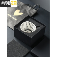 三维工匠手绘陶瓷马克杯创意个性釉下彩杯子带勺情侣喝水杯家用咖啡杯送礼 三角形金手把咖啡器具