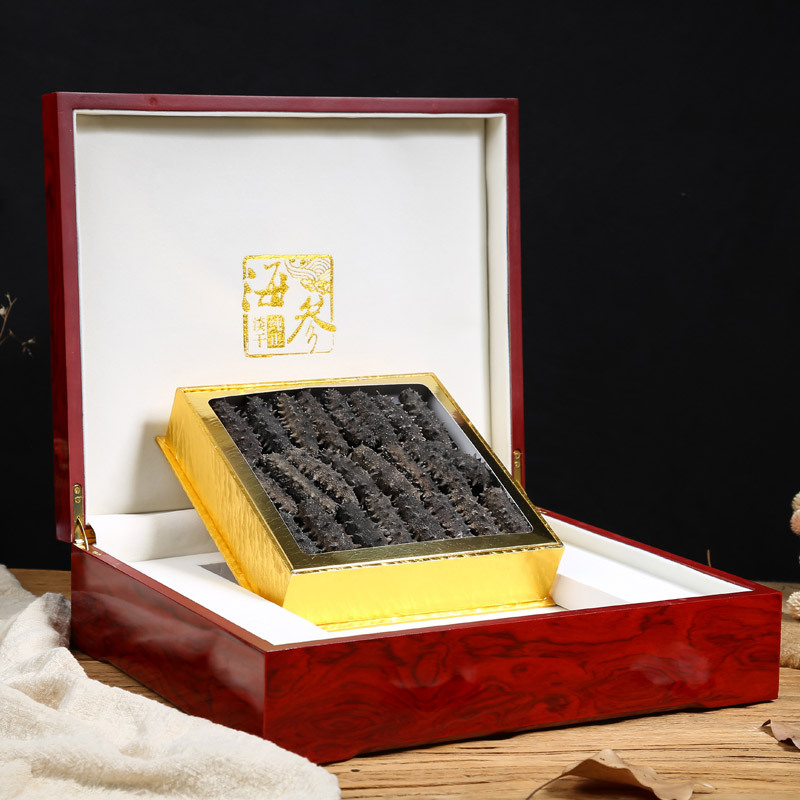 神龙岛7A淡干海参礼盒500g 50-60只 刺参海参干货海鲜礼盒