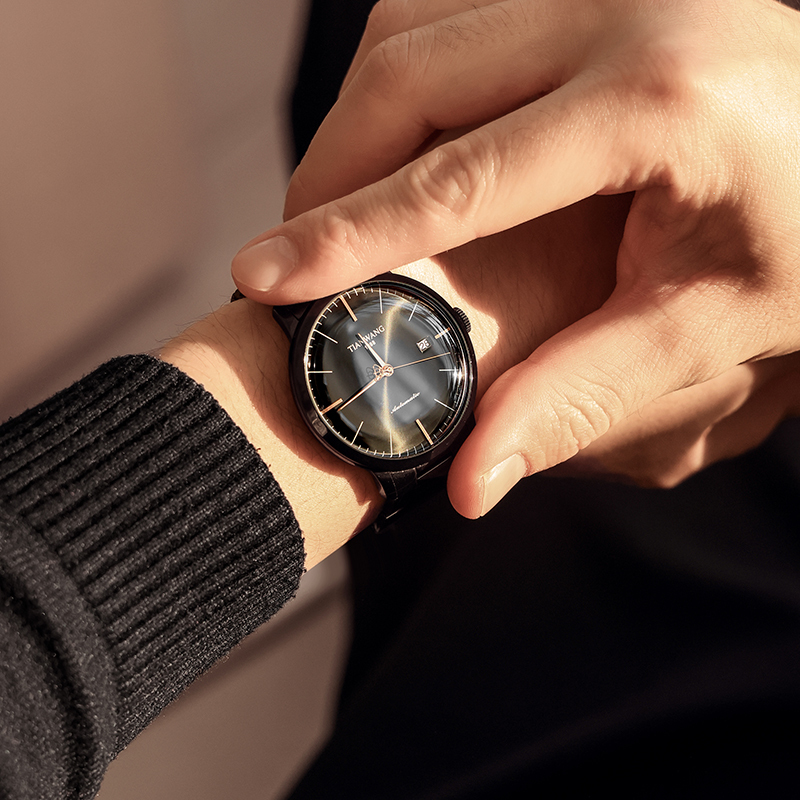 天王表(TIAN WANG)手表 新品昆仑系列职场商务男士手表机械男表51141高清大图