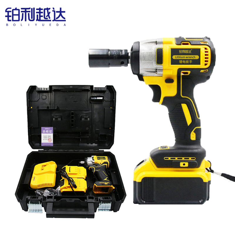 铂利越达 锂电扳手大扭力无刷电动扳手 两电一充 台