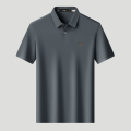 鳄鱼恤CROCODILE 男士polo衫商务休闲经典舒适透气短袖衫 56码 中灰色