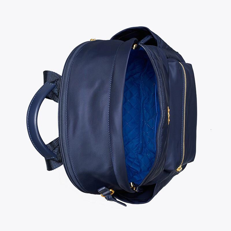 toryburch汤丽柏琦piper中号经典款复古尼龙拉链双肩背包