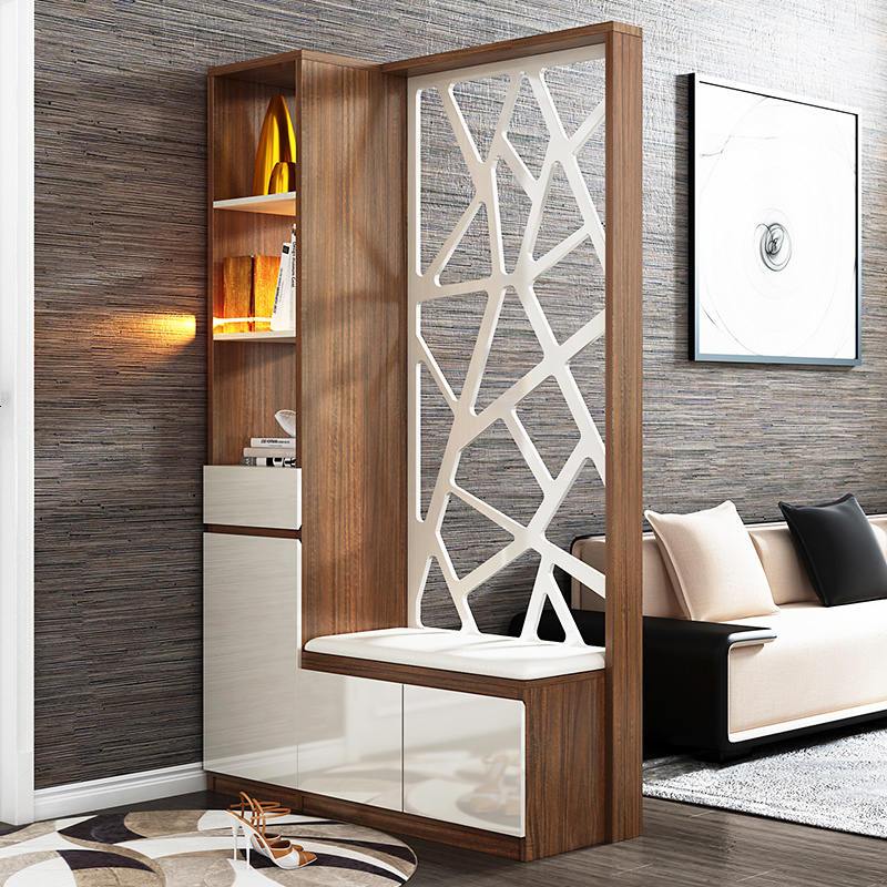 简约现代隔断时尚客厅创意屏风镂空玄关柜鞋柜厅柜置物架间厅柜视频