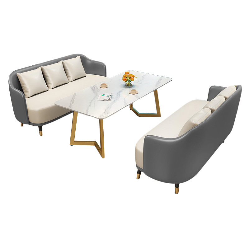 悦兴诚会客沙发组合170*62*75cm(3+3+茶几)套高清大图