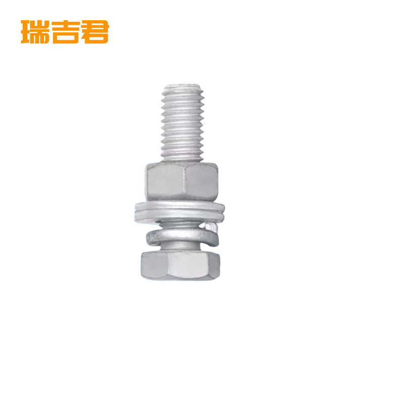 瑞吉君 镀锌穿钉带帽 带垫片带母 M12*75mm 套高清大图