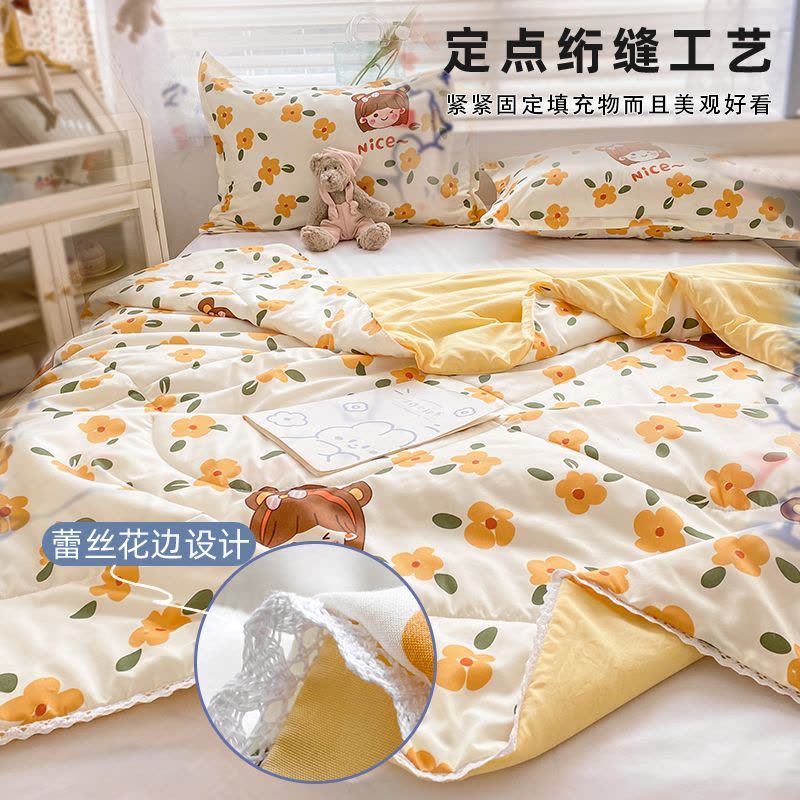 夏被空调被单人双人夏凉被子薄被宿舍凉爽夏天小被子图片