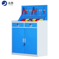 永格重型工具柜车间维修工具车可移动收纳柜可定制蓝灰色二抽（不含轮子）加厚款工具柜