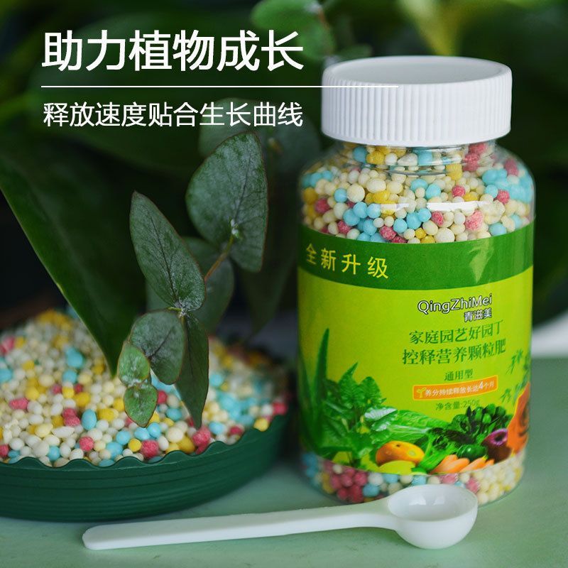 花卉绿植控释肥通用长效温和颗粒缓释肥绿萝蔬菜种植营养生物肥料-缓释肥;2瓶-600g高清大图