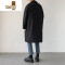 YANXUMG/韩版纯色中长款风衣男士英伦风外套过膝休闲宽松ins帅气大衣潮