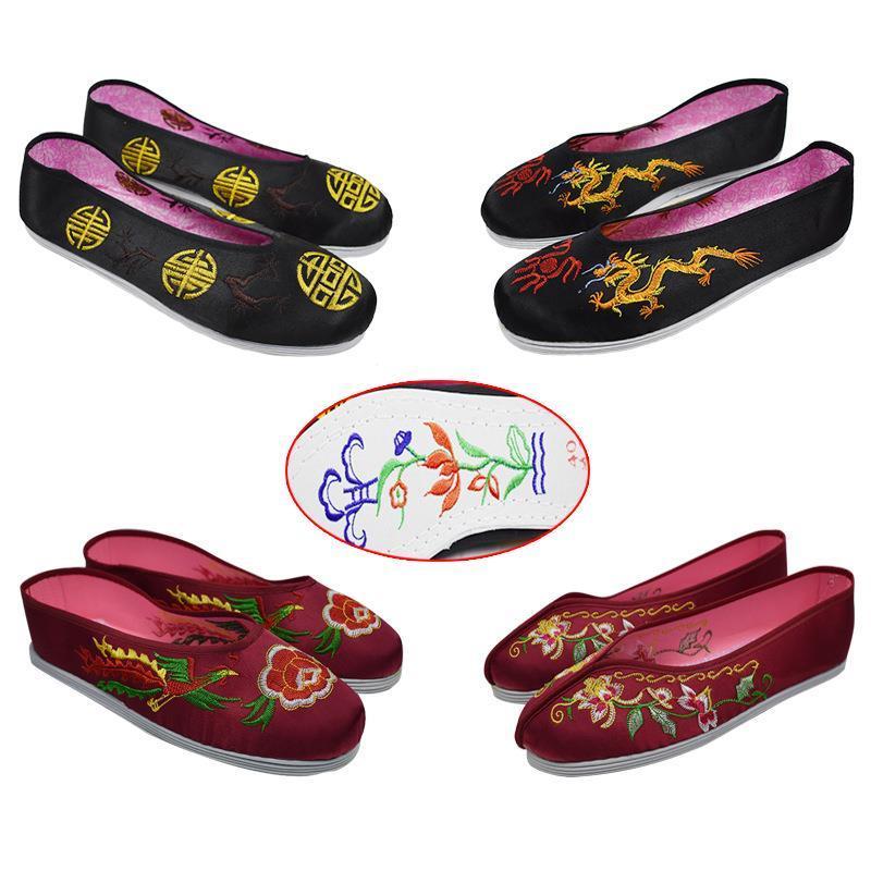 男款福寿45码高档男女寿鞋殡葬用品布鞋绣花单鞋老人冲喜祭祀用品手工