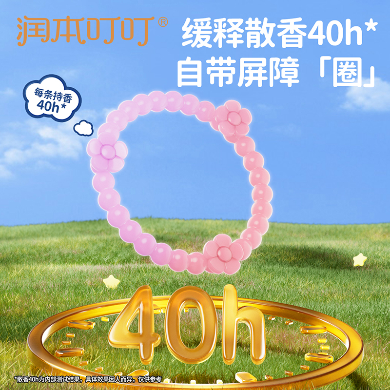 润本 叮叮植物精油香圈3条*2袋 香茅香型 (森林动物-夜光款)高清大图