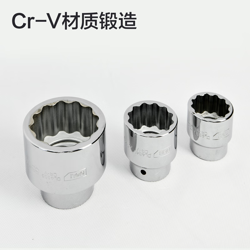 得力(终保)19mm系列重型六角套筒(银)46mm[DL4546]高清大图