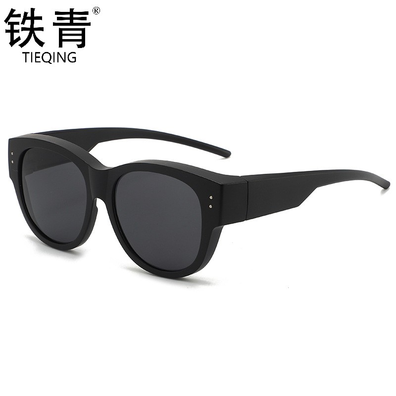 铁青太阳偏光眼镜PG25 个 黑框灰片