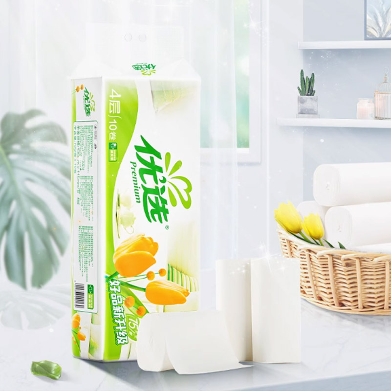 心相印 LR910 无芯卷纸 4层 75g/卷*10卷*1提 家用实惠装餐巾纸卫生纸手纸厕纸高清大图