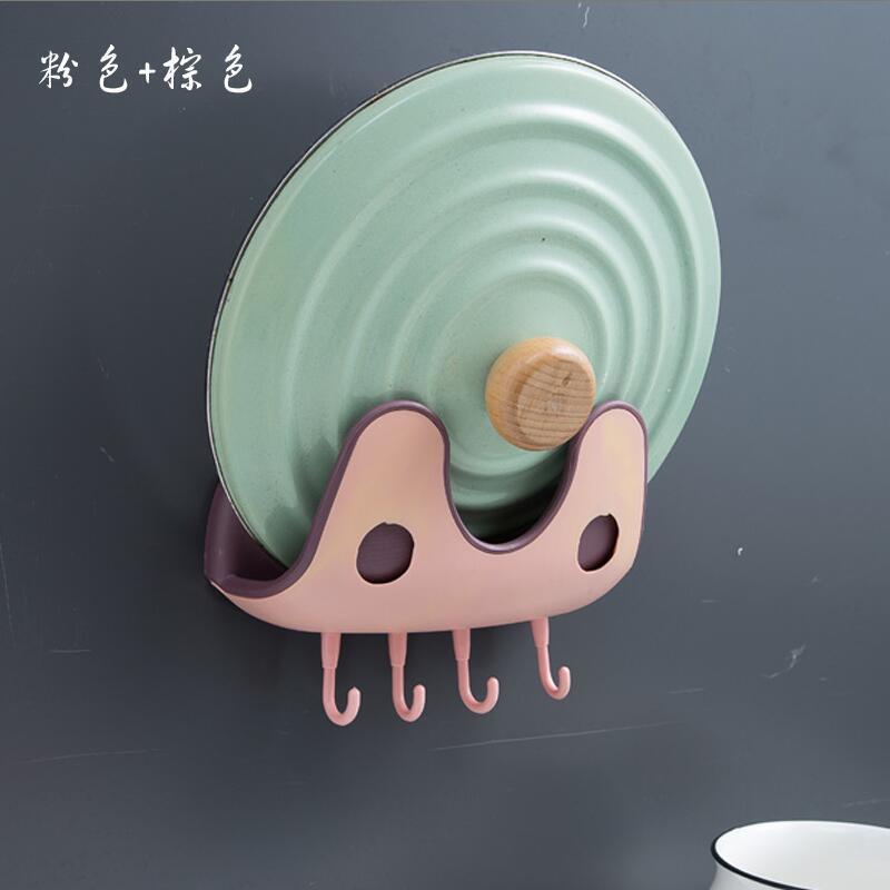 浅粉色 [备用胶片一个装]只是单独胶片 锅盖架壁挂免打孔厨房置物架菜板架砧板架案板收纳架神器放锅盖架