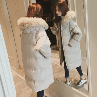 情娇婷(QINGJIAOTING)韩版ins过膝棉服冬季女装外套加厚棉袄学生面包服棉衣女中长款潮