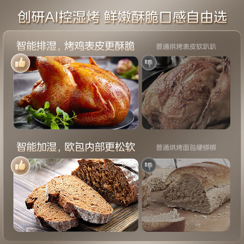 美的(Midea)知味感R6Pro 微蒸烤一体机嵌入式 灵眸变频微蒸烤炸炖五合一 55L大容量家用蒸烤箱 AI温湿智控高清大图