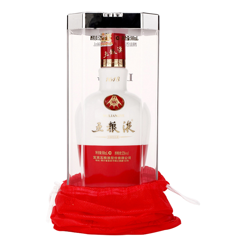 [正品保证假一赔十]五粮液1618 陶瓷瓶52度高度浓香型白酒 500ml 单瓶装