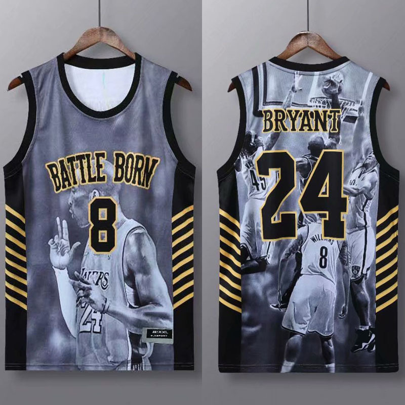 科比球衣纪念版篮球服背心8号24号复古球衣比赛服曼巴精神c7