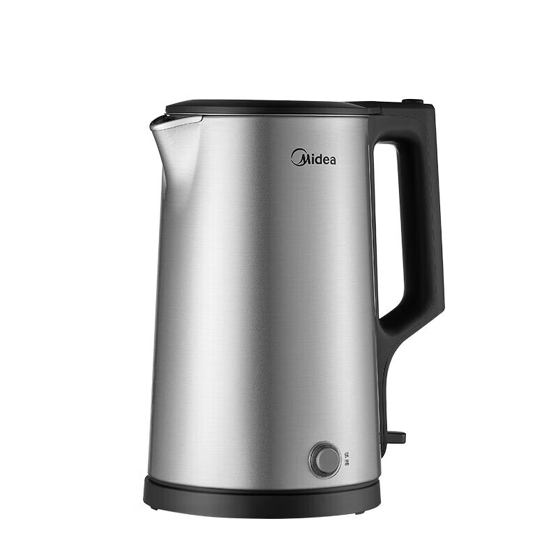 美的(Midea)电热水壶家用1.7L烧水壶双钢防烫防干烧热水壶304不锈钢电水壶MK-PJ17A06