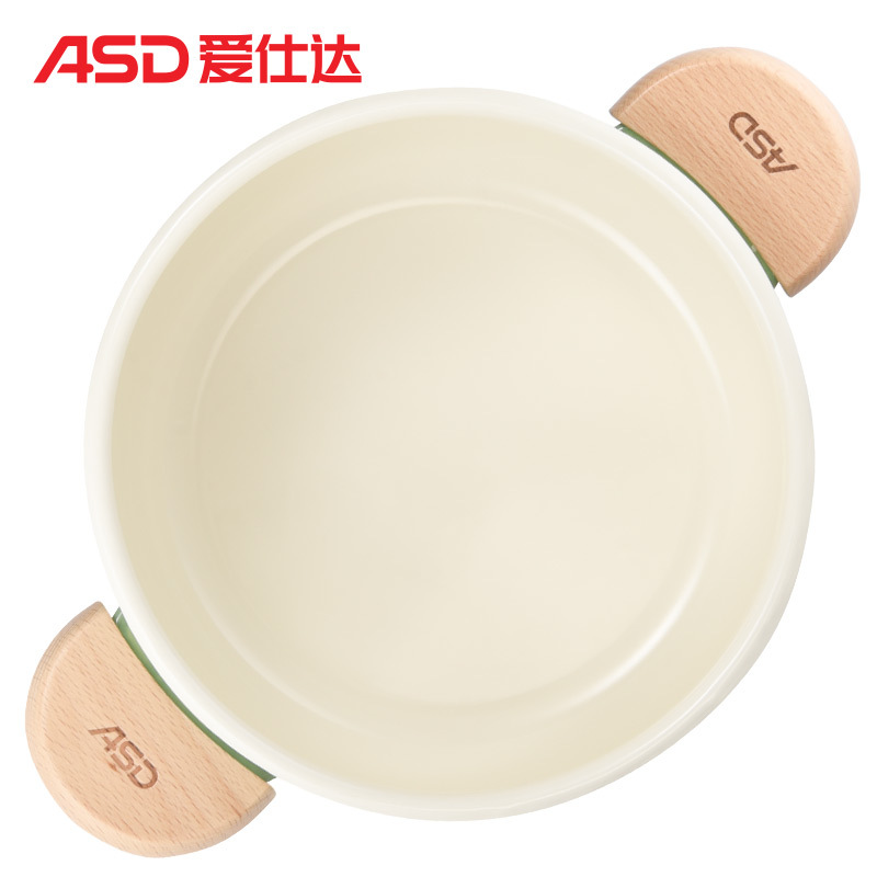 爱仕达(ASD) 汤锅 20CM洛歌沙搪瓷汤锅炖锅煮锅锅具 煮面泡面小汤锅煲汤锅TT20A1Q薄荷绿