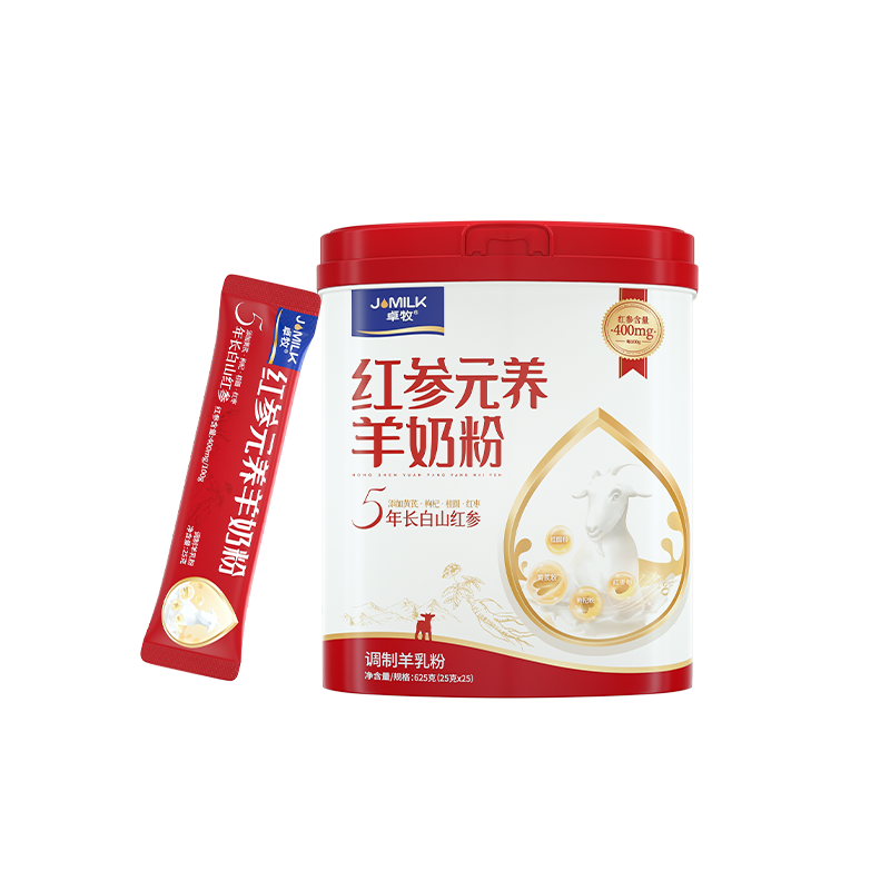 卓牧 中年青年女士红参元养羊奶粉625g高清大图