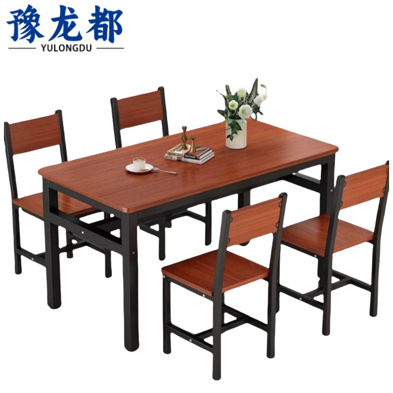 豫龙都 餐桌 一桌 四 椅套高清大图