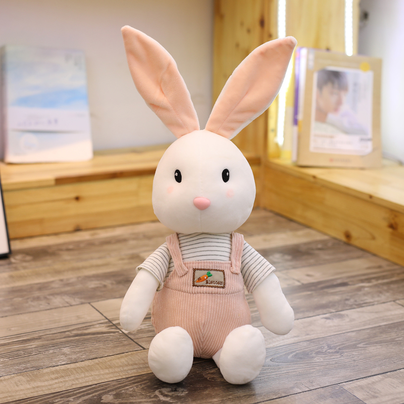 毛绒玩具兔子公仔小白兔布娃娃可爱玩偶抱枕送女孩生日儿童节礼物粉色