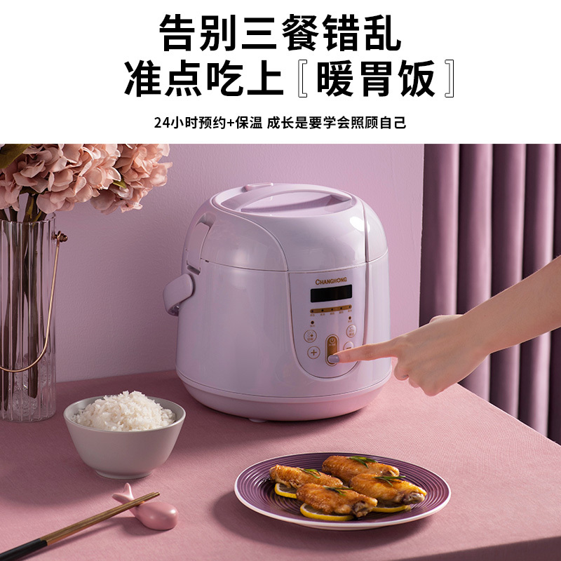 长虹(CHANGHONG)电饭煲 紫色 迷你电饭锅小型煮面锅2L 不粘锅 宿舍1-2-3人 FB20-J24