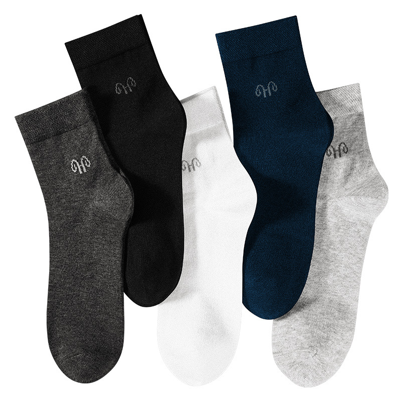 恒源祥商务袜子纯棉防臭吸汗袜子男四季男士袜臭高清大图