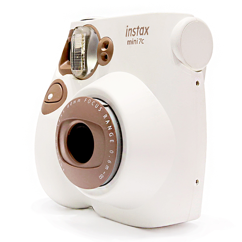富士(FUJIFILM)INSTAX立拍立得 胶片相机 一次成像 mini7C 奶咖色 套餐六(含数模礼盒)