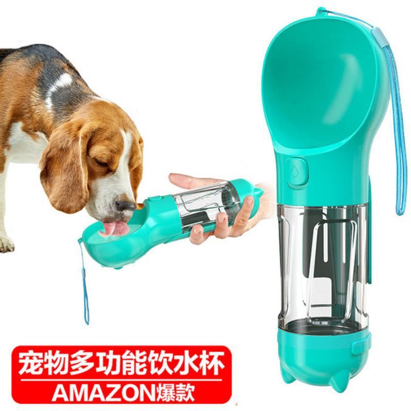 湖蓝色(300ml+便袋盒) 宠物旅行外出饮水器水杯便携随行出门猫咪狗狗喂水器水壶饮水瓶