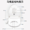 舜洁智能马桶盖全自动即热式清洗座圈加热暖风烘干全功能短款小尺寸智能坐便盖