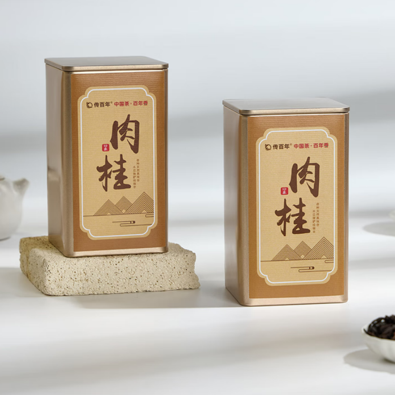 传百年茶叶 印象肉桂岩茶浓香口粮茶 200克(100克*2罐)高清大图
