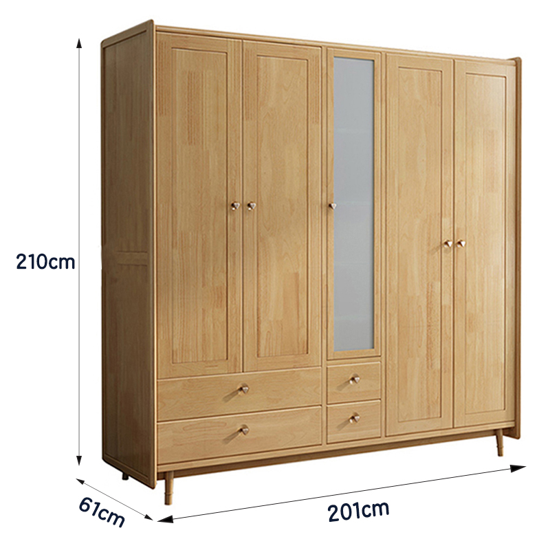 芙瑞塔 木质衣柜五门四抽 台高清大图